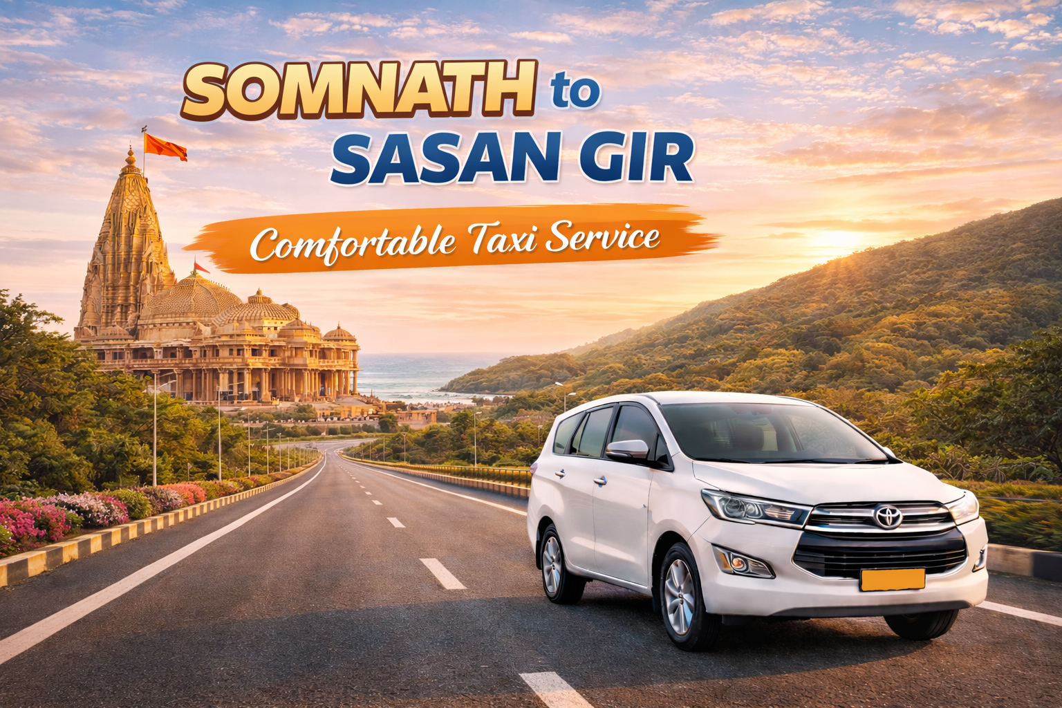 Somnath to Sasan Gir Taxi Service – Distance, Fare, Route & Safari Booking Guide